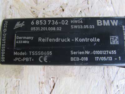 BMW Tire Pressure Control Unit RDC TPMS 433Mhz 36106853736 F22 F30 F32 2, 3, 4 Series5